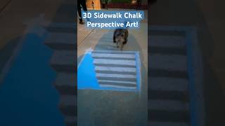 Drawing stairs that go below the sidewalk Perspective 3dillusionart art chalk chalkart shorts [upl. by Grazia326]