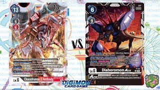 DIGIMON TCG Local match Chaosdramon X Black vs Diaboromon Black  THIRD IMPACT [upl. by Nairam]