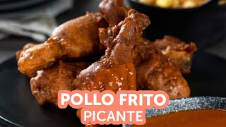 Receta Fácil de Pollo Frito Picante  Kiwilimón [upl. by Jamill]