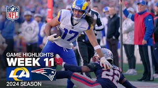 Los Angeles Rams vs New England Patriots Game Highlights  NFL 2024 Season Week 11 [upl. by Ylatfen]