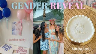 GENDER REVEAL telling my friends garden party amp hitting 1 million [upl. by Dhumma]