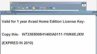 Free Avast License Key [upl. by Kihtrak]