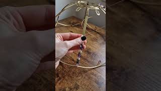 Making a suncatcher from an old lampshade suncatcher lampshade crystals diycrafts [upl. by Mill244]