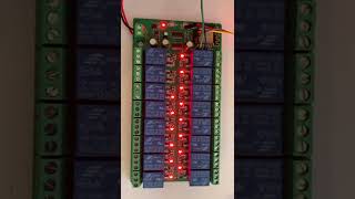 ESP8266 12F WIFI LCTech 16 Channel relay board flash Arduino 74HC595 ESPHome [upl. by Roth]