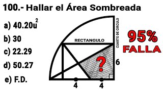 CRACK Míralo bien 💪😆Ejercicio de Área Sombreada😡🟢 [upl. by Abigale]