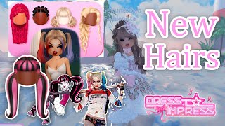 New Hairs is Coming  Harly Quinn And Draculaura Hair  Halloween Update  Dress To Impress [upl. by Battat]