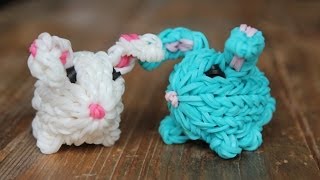 Rainbow Loom Nederlands 3d konijntje [upl. by Nivrae]