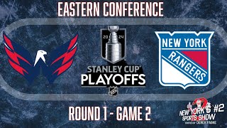 Game 2 Mika Zibanejad amp New York Rangers fend off Washington Capitals for 43 win [upl. by Essie]