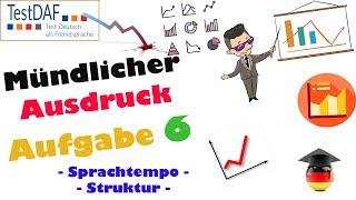 TestDaF Mündlicher Ausdruck Aufgabe 6 Fließend und schnell sprechen lernen [upl. by Hagood]