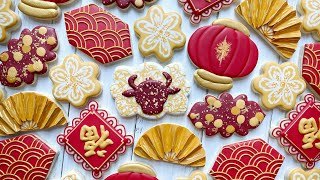 LUNAR NEW YEAR  Satisfying Cookie Decorating of Lunar New Year Cookies [upl. by Tanney]