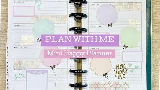 PLAN WITH ME  MINI HAPPY PLANNER  New Year  Dec 25312023 [upl. by Onitnevuj]