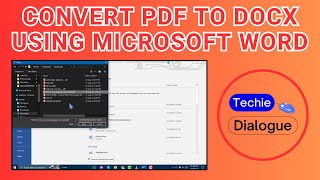 How to Convert PDF to DOCX Using Microsoft Word [upl. by Auqined]