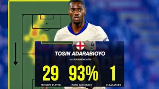 Tosin Adarabioyo incredible Performance against Bournemouth  Chelsea vs Bournemouth Highlights [upl. by Bonnee70]