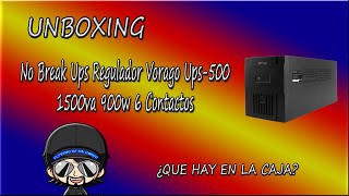 No Break Ups Regulador Vorago Ups500 1500va 900w 6 Contactos [upl. by Assilat]