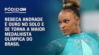 Rebeca Andrade é ouro no solo e se torna a maior medalhista olímpica do Brasil  LIVE CNN [upl. by Ednalrym]