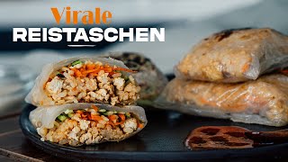 Virale TIKTOK REISTASCHEN  Gesunder Snack zum Mitnehmen  RICE DUMPLINGS  VEGANES Rezept [upl. by Ycart]