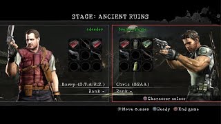 RESIDENT EVIL 5 Mercenários  Ancient Ruins Chris STARS e Barry [upl. by Schaefer638]