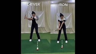 ☑️Hand position in impact of driver and iron golf golfswing [upl. by Johns]