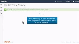 cPanel How to Password Protect a Directory [upl. by Durante860]