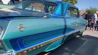 1963 impala lowrider super sport SS flake hardtop at crowd picnic El centro [upl. by Welcome629]