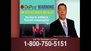 RARE VARIANT Goldwater Law Firm  DePuy Hip Implant Recall 7505151 Version 2011 [upl. by Etnwahs]