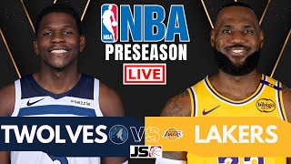 Minnesota Timberwolves vs Los Angeles Lakers  NBA Preseason Live Scoreboard 2024 [upl. by Batsheva]