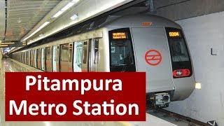 Pitampura Metro StationRed Line  Parking Platforms Exit Gates ATM [upl. by Stier]