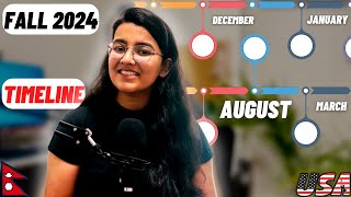 Fall  August 2024 intake timeline  Nepali Students  Process after 2  Bachelors Study in USA [upl. by Nivalc]