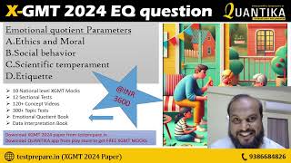 XGMT 2024 Emotional quotient QUESTION 004 xat2025 xgmt cat2024 [upl. by Dyol]