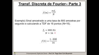 Transformada Discreta de Fourier  Parte 3 [upl. by Jade309]