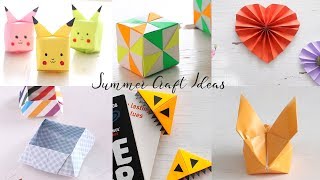 6 Simple Summer DIY Craft Ideas  Summer Holiday Crafts [upl. by Airet]