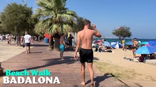 Badalona Beach Walking Tour in July 2024  Best Beaches in Barcelona Spain [upl. by Merna10]