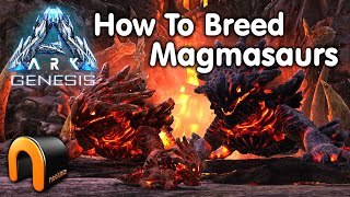 ARK GENESIS How to breed Magmasaurs [upl. by Nairehs]