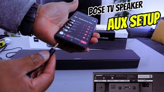 How To Connect Bose TV Speaker Soundbar With AUX Cable and Phone with Audio Demo [upl. by Teressa803]