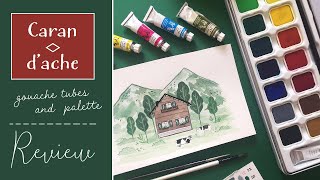 Caran dAche Gouache Studio review  Gouache in tubes amp in pans [upl. by Trin]