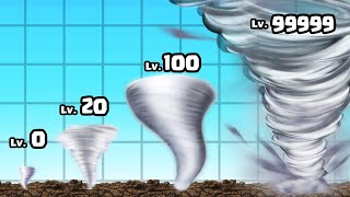 GROWING a MAX LEVEL TORNADO HURRICANE in Mighty Tornado [upl. by Paula678]