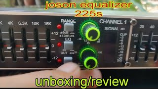 joson equalizer 225s reviewunboxing [upl. by Lelith926]