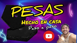 PESAS CASERAS LAS MEJORES Cómo hacerlas PASO A PASO Discos de Cemento hexagonales REVESTIDOS🔥🔥💪💪 [upl. by Sihon92]