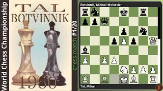 Mikhail Tal vs Mikhail Botvinnik  GAME 1  Titans Duel at the 1960 WCC mikhailtal [upl. by Ahsitaf158]