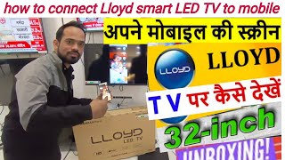 how to connect my mobile to Lloyd smart TV without Internet without wireLloydscreenmirror [upl. by Dowdell782]