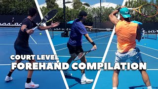 Slow Motion ATP Forehand Compilation  Court Level 4K 60FPS [upl. by Namar]