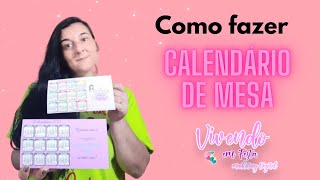 Como fazer calendário de mesa A4  molde gratuito [upl. by Refinnaej]