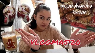 CHAOS IN THE KITCHEN FOR CHRISTMAS  melomakarona recipe  hot choco  gingerbread latte NefeliAtmn [upl. by Thilde]