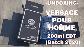 Unboxing Versace Pour Homme 2020 batch [upl. by Ejroj]