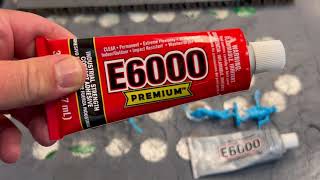 E6000 glue VS new E6000 premium in red tube made for plastics [upl. by Ymmot]