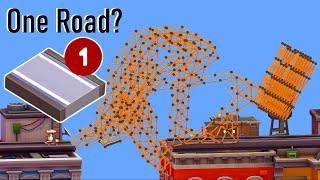 Can You Beat Poly Bridge 3 Using One Road [upl. by Bryanty]