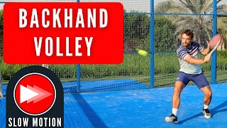 Backhand Volley  Padel Technical Breakdown [upl. by Klimesh]