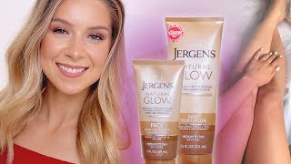 Jergens Natural Glow Face amp Body Review  BEFORE amp AFTER [upl. by Anai]