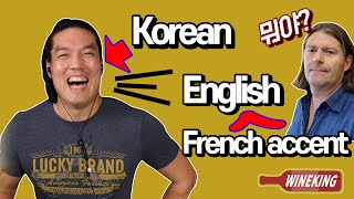 Korean speaks English with French accent to biz partner [upl. by Tab]