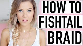 How to Fishtail Braid SUPER Easy Tutorial ♡ [upl. by Nahsez]